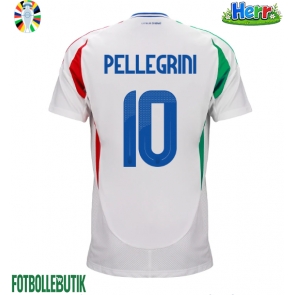Italien Lorenzo Pellegrini #10 Bortatröja EM 2024 Kortärmad